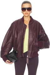 Leather Bomber Jacket