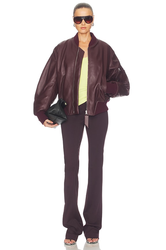 Leather Bomber Jacket