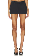 Mid Rise Mini Skort With Side Slit Zippers