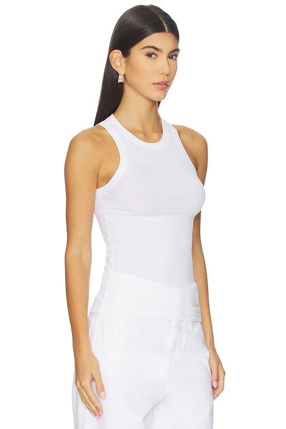 Simple High Neck Tank Top