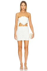 Hoja Rota Crochet Mini Skirt
