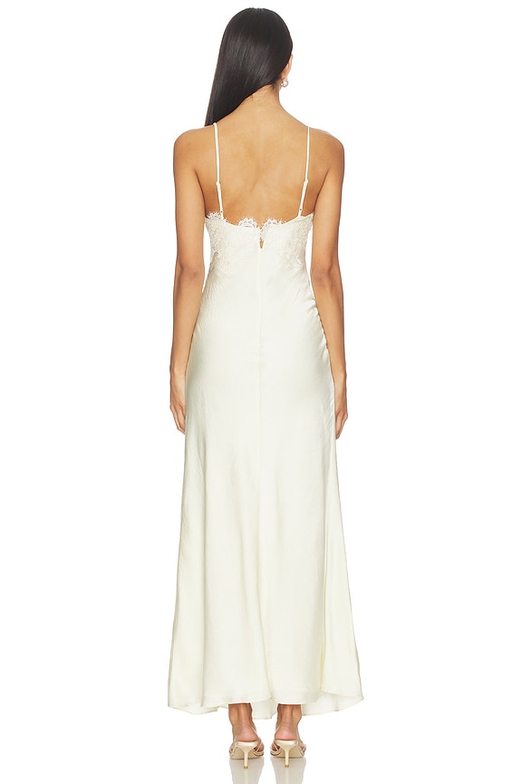 Elisan Lace Satin Maxi Dress
