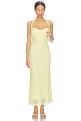 Mariko Halter Neck Midi Dress
