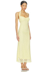 Mariko Halter Neck Midi Dress