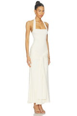 Emilia Tie Front Halter Dress