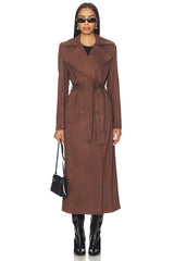 Kira Faux Suede Trench Coat