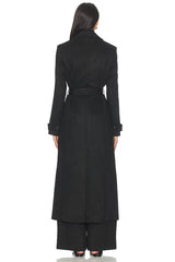 Faux Suede Longline Coat