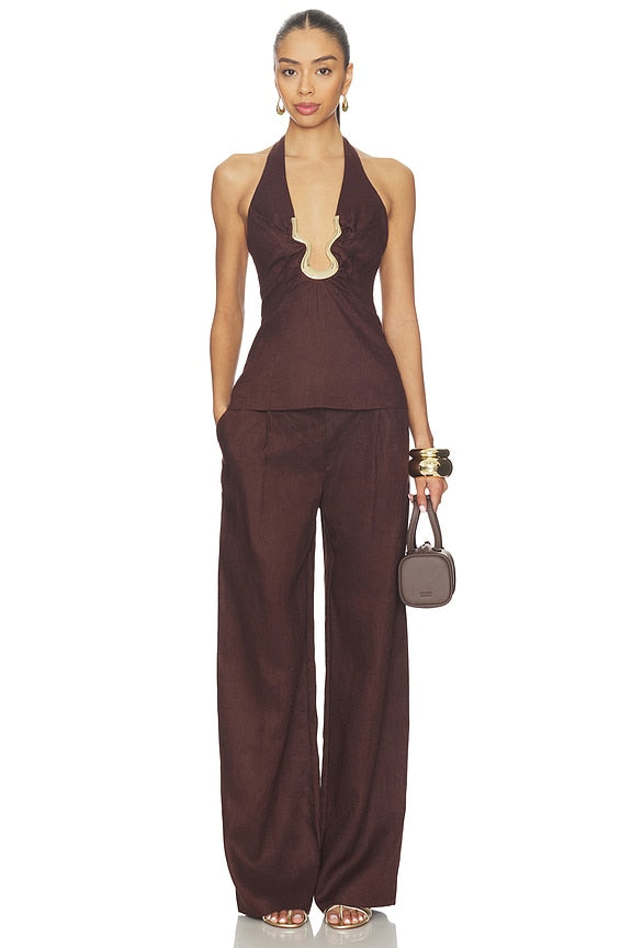 Geordy Hipster Linen Pant