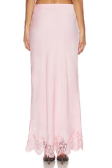 Elisan Lace Satin Midi Skirt