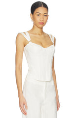 Serafina Linen Corset Top
