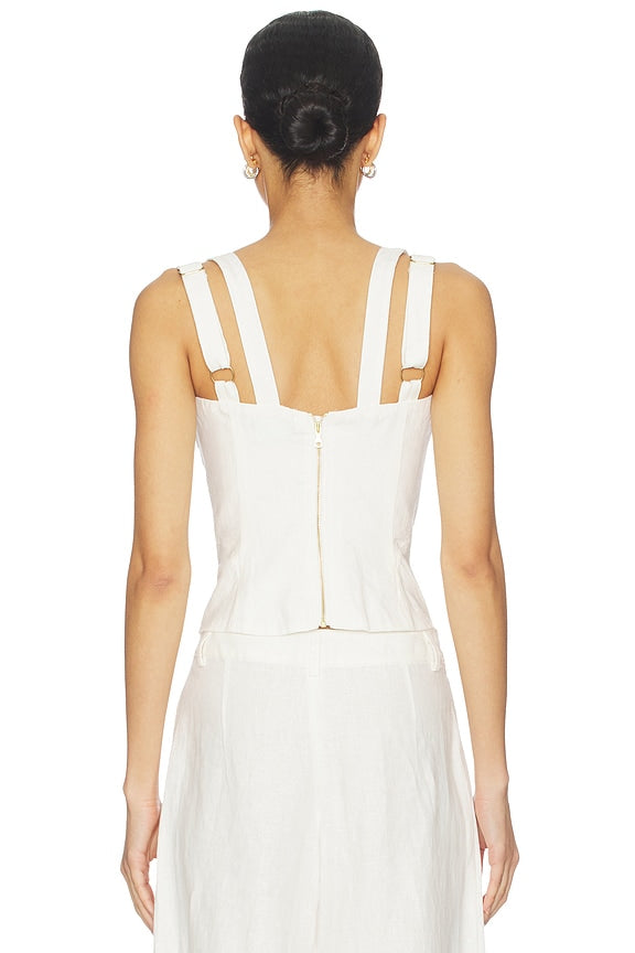 Serafina Linen Corset Top