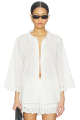 Aleria Cotton Shirt With Trim