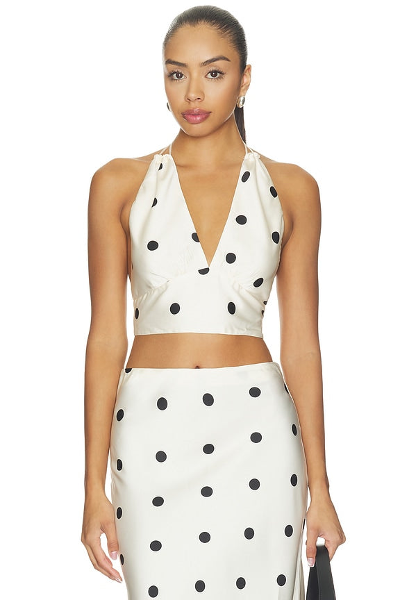 Pheobe Satin Halter Tie Top