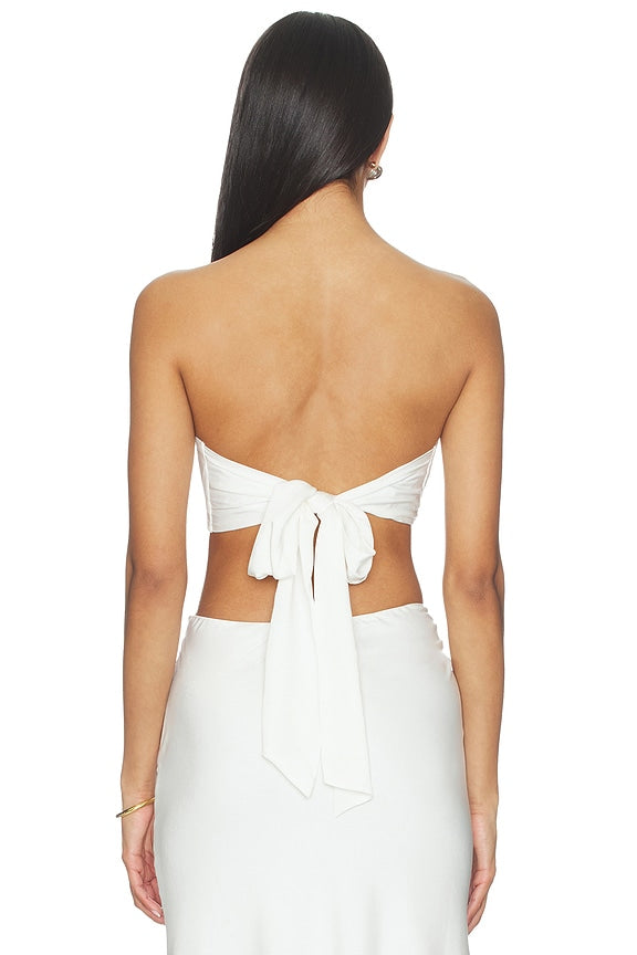 Dylan Satin Bandeau Top