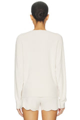 CozyChic Ultra Lite Scallop Dolman Henley Top