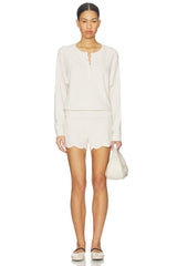 CozyChic Ultra Lite Scallop Dolman Henley Top