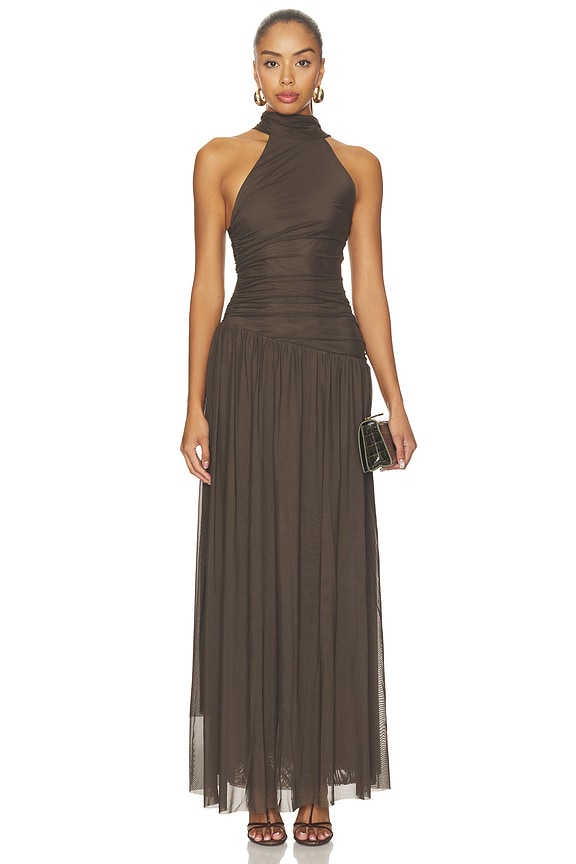 Xanthi Halter Maxi Dress