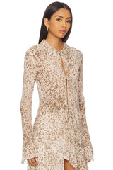 Feline Tie Blouse