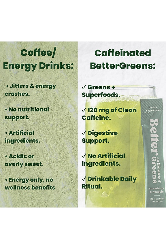 BetterGreens Variety Pack Caffeinated 30 Count
