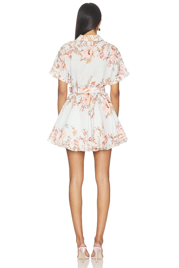 Short Dress With Buckle Belt