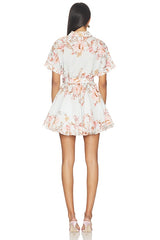 Short Dress With Buckle Belt
