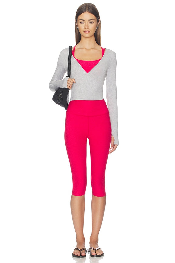 High Waisted Pedal Pusher Legging