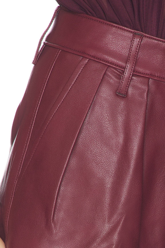 Faux Leather Shorts