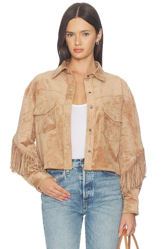 Cropped Fringe Jacket