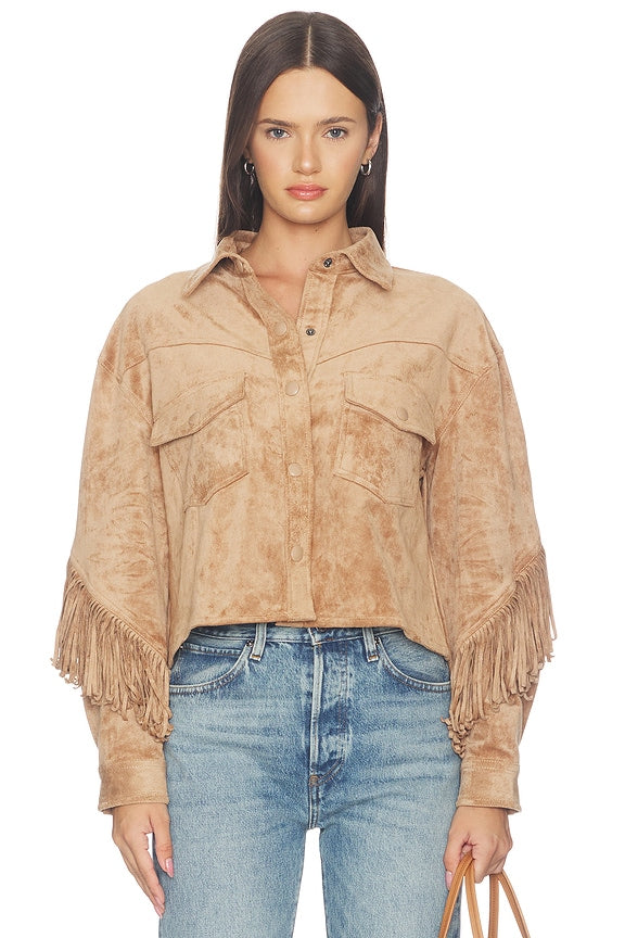 Cropped Fringe Jacket