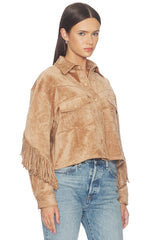 Cropped Fringe Jacket