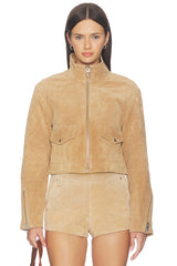 Suede Moto Jacket