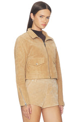 Suede Moto Jacket