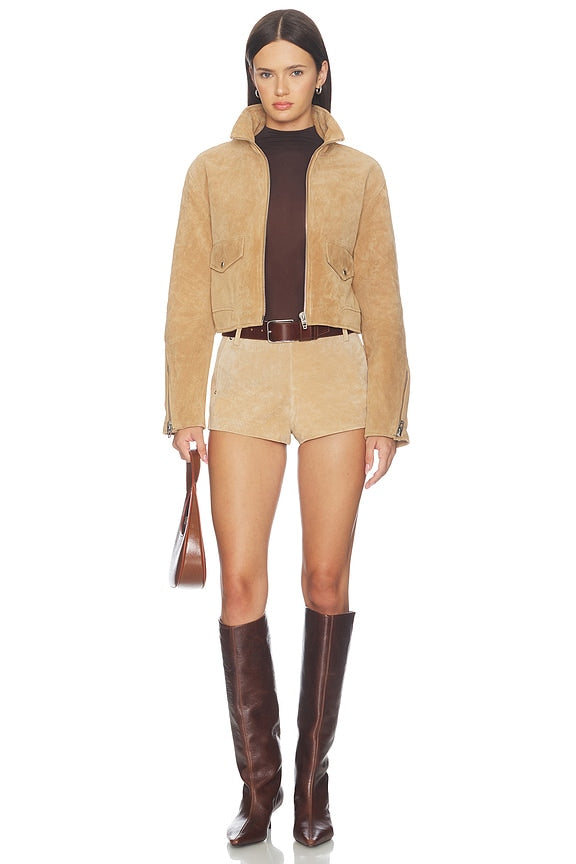 Suede Moto Jacket