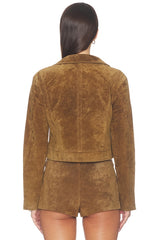Suede Moto Jacket