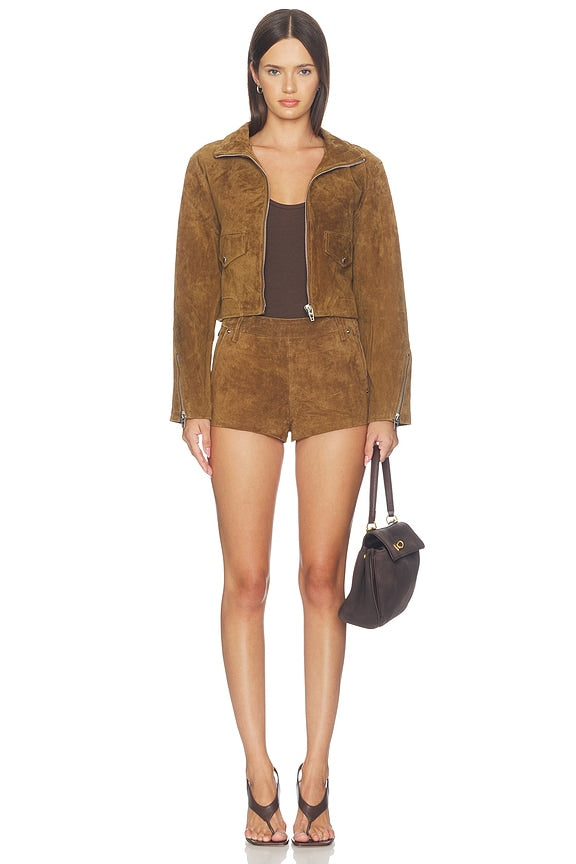 Suede Moto Jacket