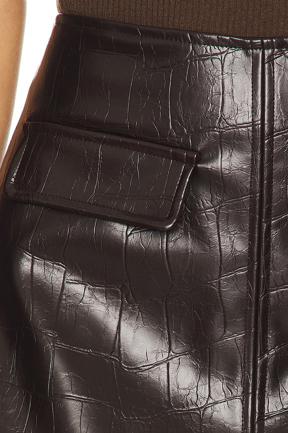 Faux Leather Mini Skirt