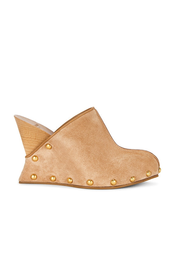 Suede Wedge Clog