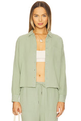 Cropped Button Up Shirt