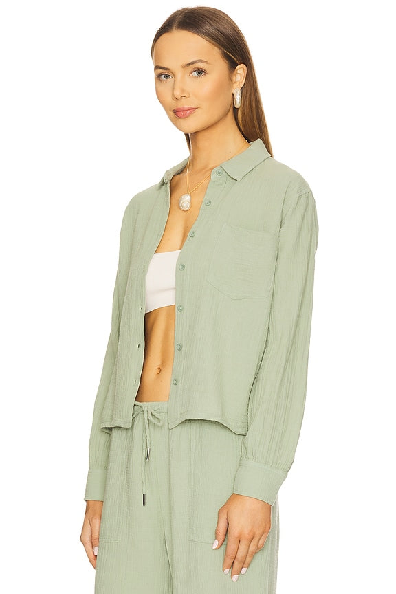 Cropped Button Up Shirt