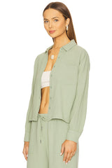 Cropped Button Up Shirt