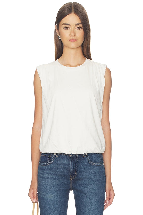 Sleeveless Bubble Hem Tee