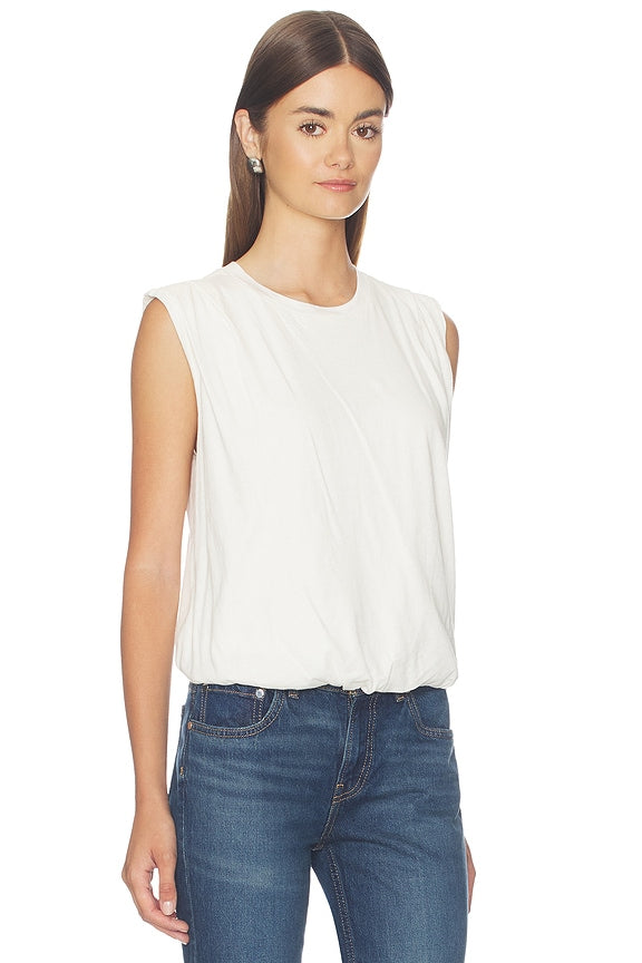 Sleeveless Bubble Hem Tee