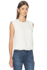 Sleeveless Bubble Hem Tee