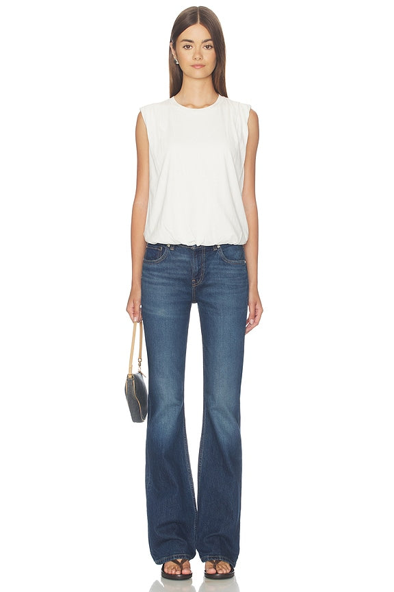 Sleeveless Bubble Hem Tee