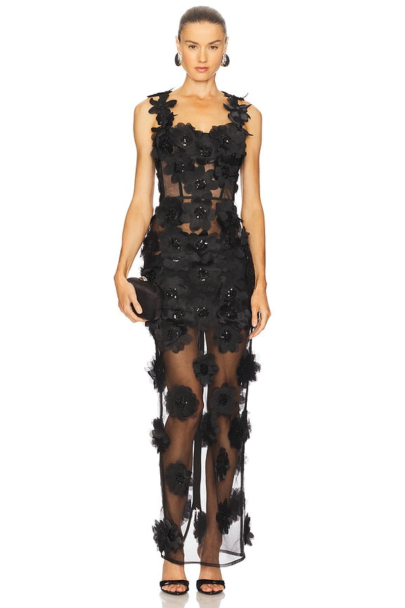 Rosalie Noir Maxi Dress