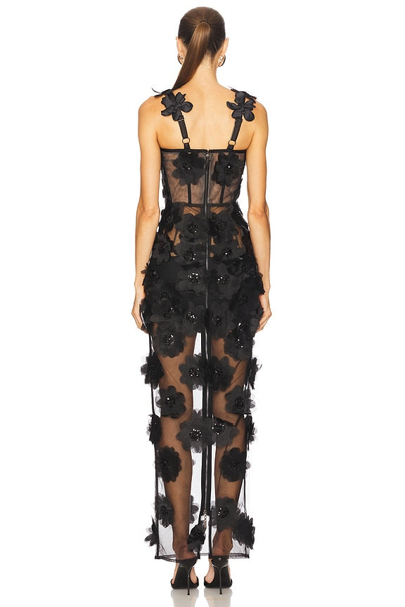 Rosalie Noir Maxi Dress