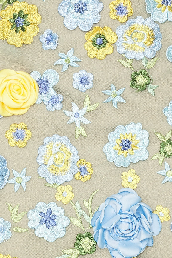 Portofino Floral Jasmine Off The Shoulder Gown