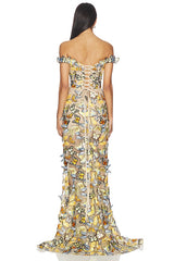 Bella Butterfly Jasmine Off The Shoulder Gown