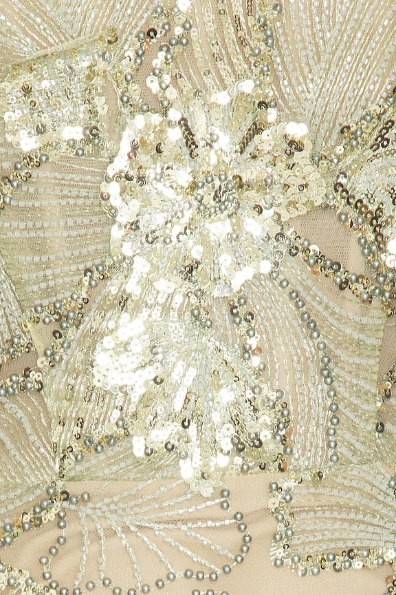Tiffany Sequin Floral Farah Strapless Maxi Dress