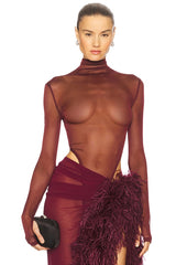 Gaia Mesh Long Sleeve Bodysuit